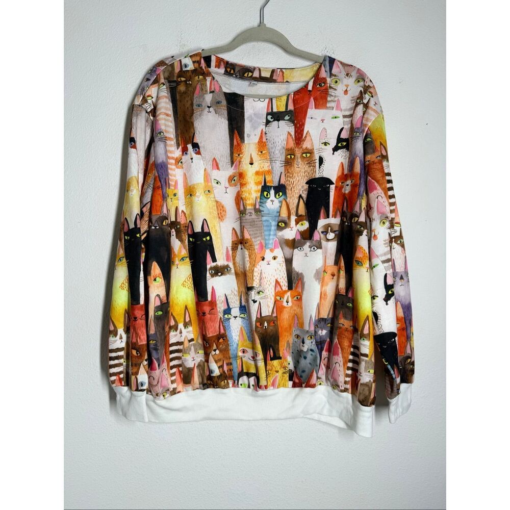Women’s Multiple Cat Sweatshirt Size 3X